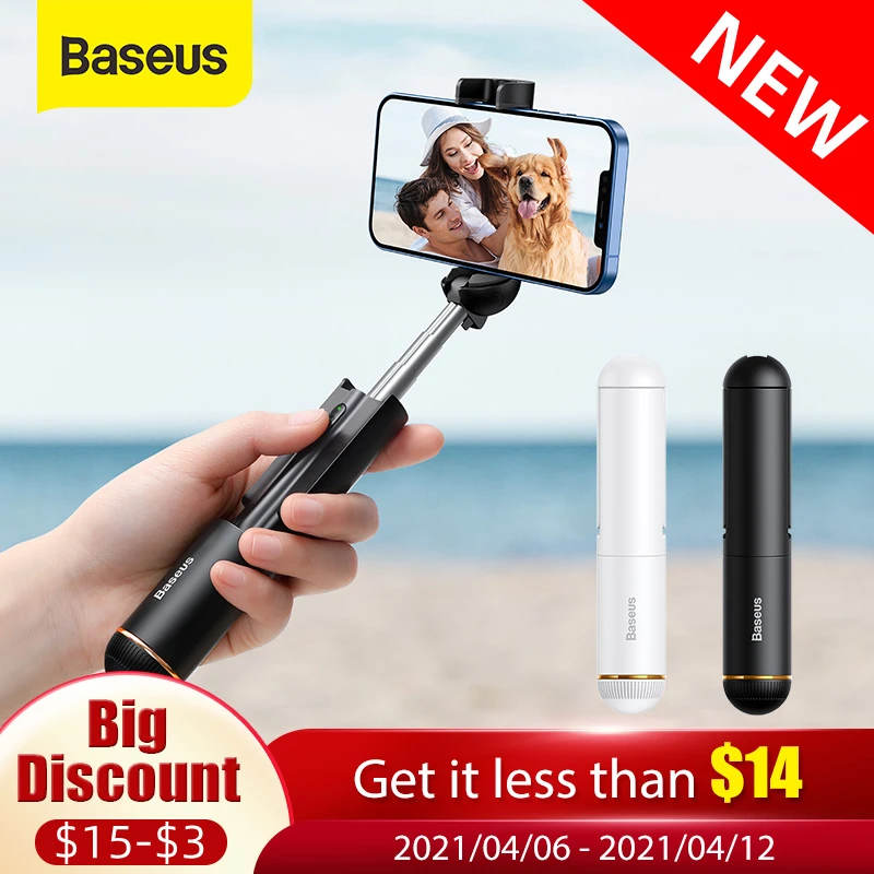 Baseus Mini Bluetooth Selfie Sticks ręczny elastyczny uchwyt Selfiestick dla androida Smartphone dla IPhone Samsung Xiaomi Huawei