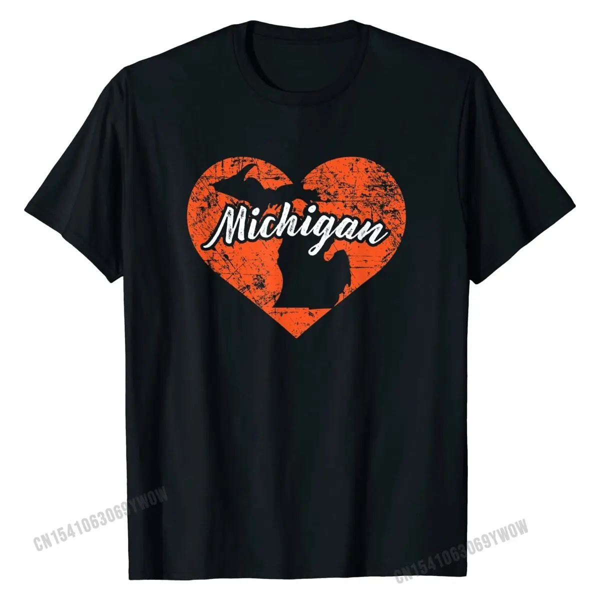 

I Love Michigan Shirt, Funny Cute State Pride Heart Gift High Quality Man Top T-shirts Cotton Tops Shirts Fitness Tight