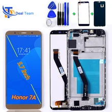 По сделке команда ЖК-дисплей для huawei Honor 7A AUM-l29 5,7 дюймов кодирующий преобразователь сенсорного экрана в сборе 1440*720 рамка с инструментами стеклянная пленка