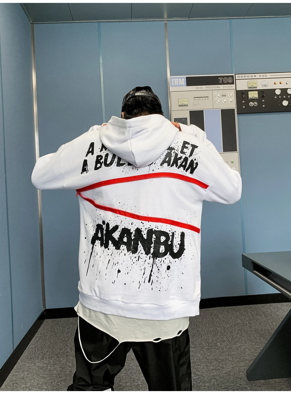 Новая Спортивная толстовка с капюшоном в стиле хип-хоп на молнии сзади со светоотражающими полосками Повседневная Уличная модная мужская толстовка в стиле Харадзюку