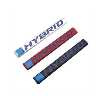 

10pcs Car 3D metal Emblem Badge HYBRID logo sticker for Honda Accord Civic Fit Jazz CRV Car Rear Tail Trunk Decal stickers