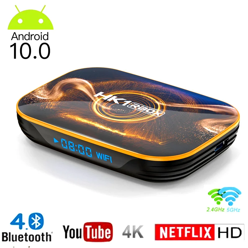 ТВ-приставка HK1 Android 10 телеприставка RK3318 четырехъядерный Tvbox 4 Гб Ram 32 64 Wifi 3D 6K Ultra HD