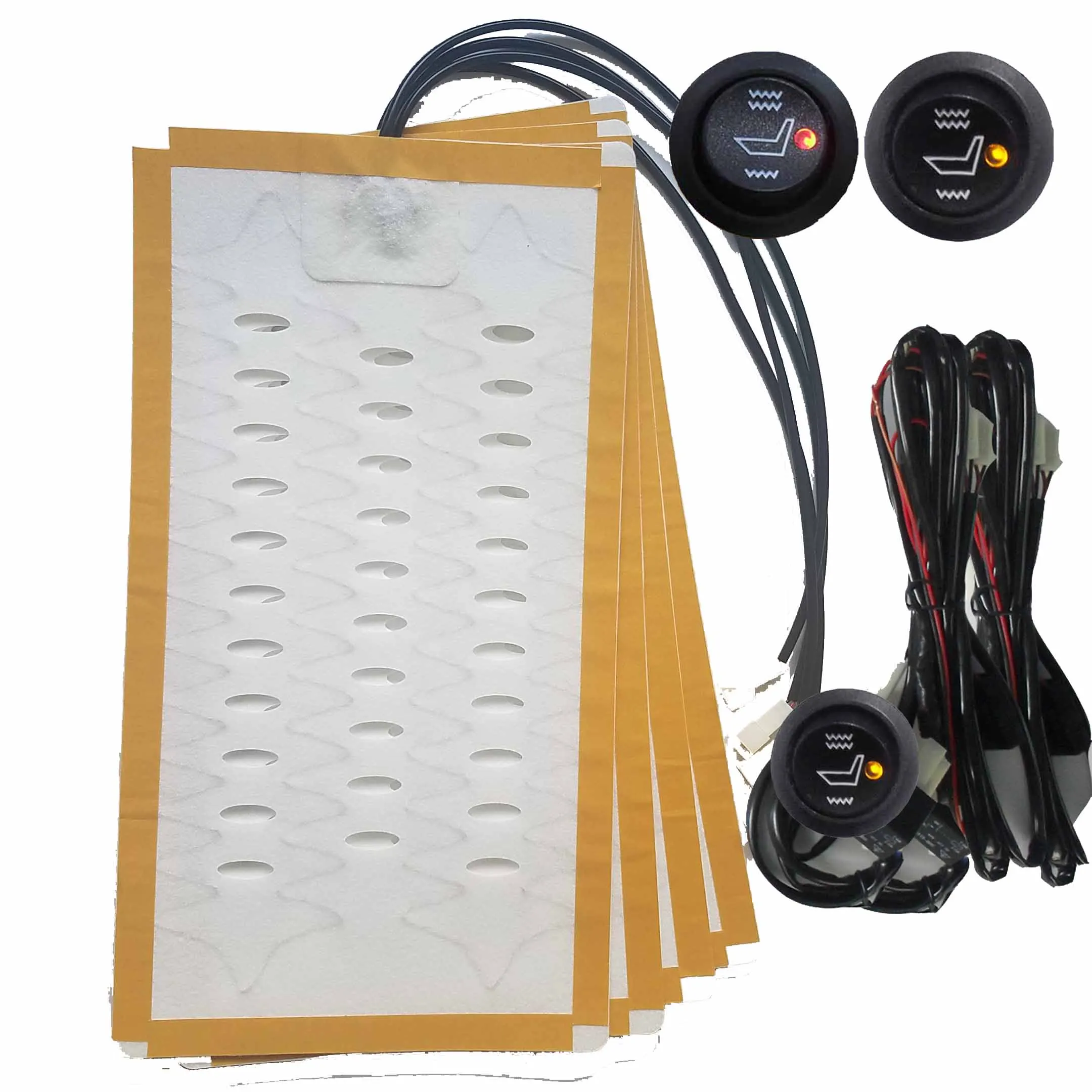 

Free Shipping universal 12v standard smart alloy wire heating pad with round switch Hi-off-lo temperature car seat heater