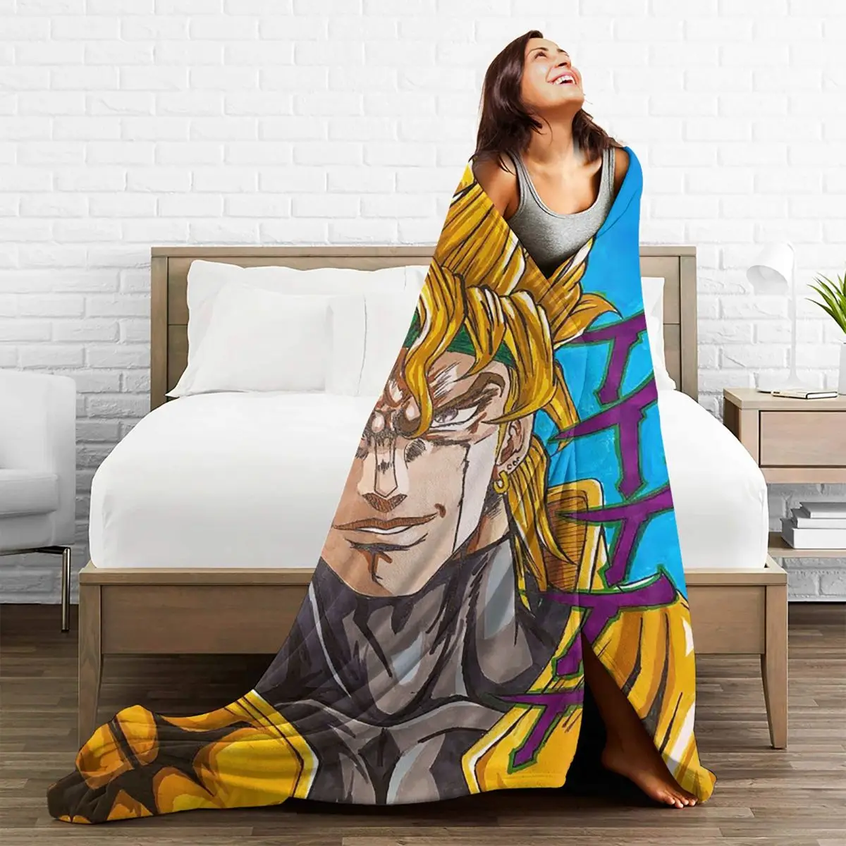  Bioworld JoJo's Bizarre Adventure Anime JoJo and Dio Brando  Manga Super Soft Plush Throw Blanket 45 x 60 : Home & Kitchen