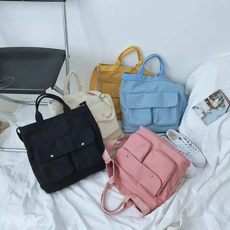 

WEIXIER Fashion Women Hasp Messenger Bag Canvas Shoulder Bags 2019 New Hot Simple Female Students School Bags Handbags V4-76
