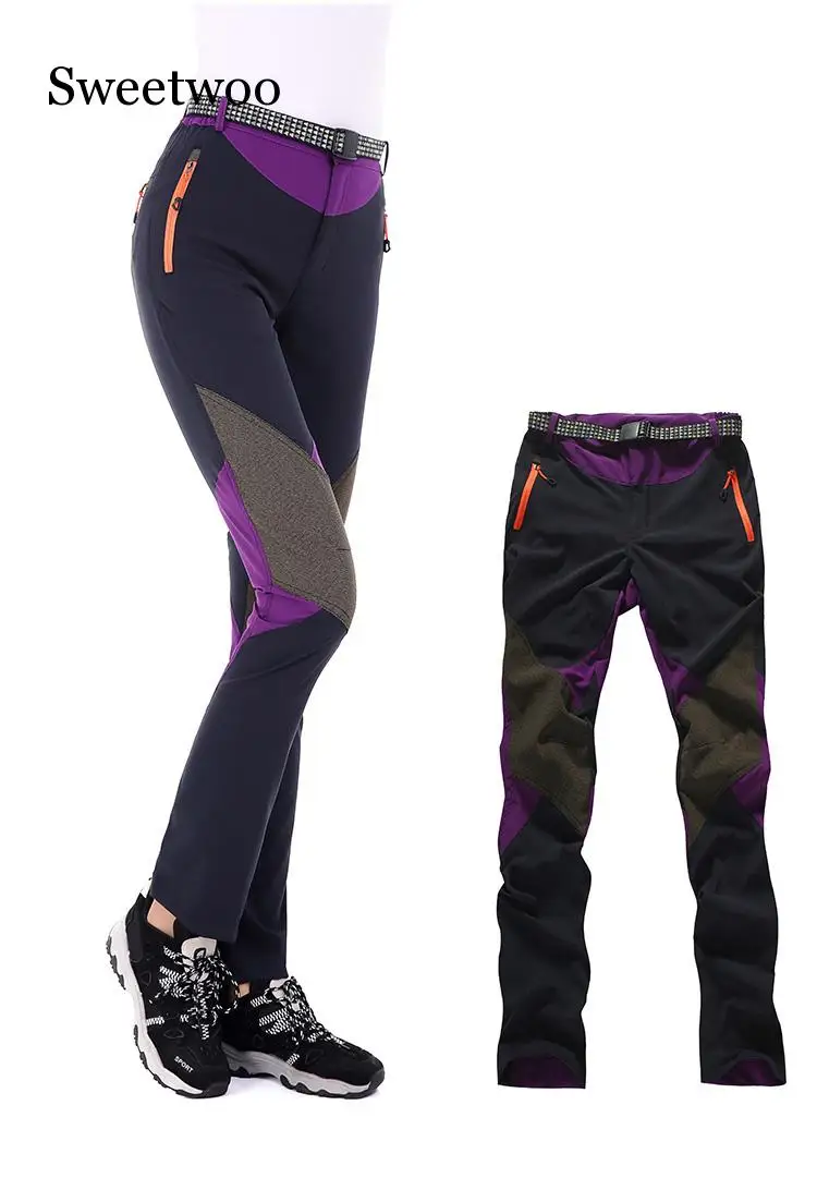 

SWEETWOO New Women's Pants Summer Elastic Breathable Quick Dry Hiking Trousers Outdoor Camping Trekking Sport Female Pants Thin