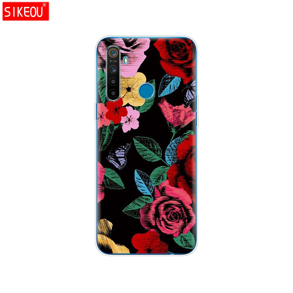 Чехол для Realme 5 чехол телефона OPPO Pro RMX1971 Realme5 5Pro задняя крышка из ТПУ с тигровым