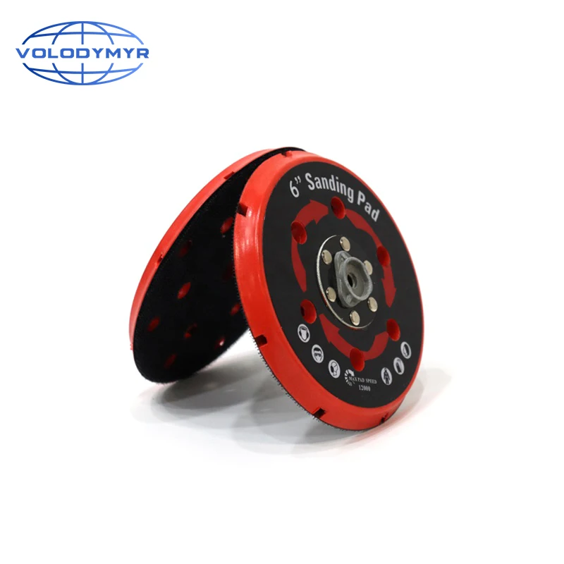 Piastra Di Supporto Professionale Da 6 Pollici Per Lucidatrice Orbale Casuale Piastra Posteriore Autoadesiva Da 150mm Con Fori Per Emissione Di Calore - Foto 4