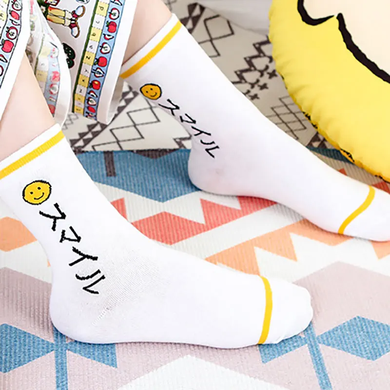 Японские носки для девочек, хлопковые свободные носки, Забавные милые носки, цветные женские носки Harajuku, дизайнерские ретро-носки