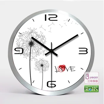 

Supply Metal Stainless Steel Silent Hanging Clock Creative Fashion Living Room Aluminum Hanging Clock Watch Wholesale