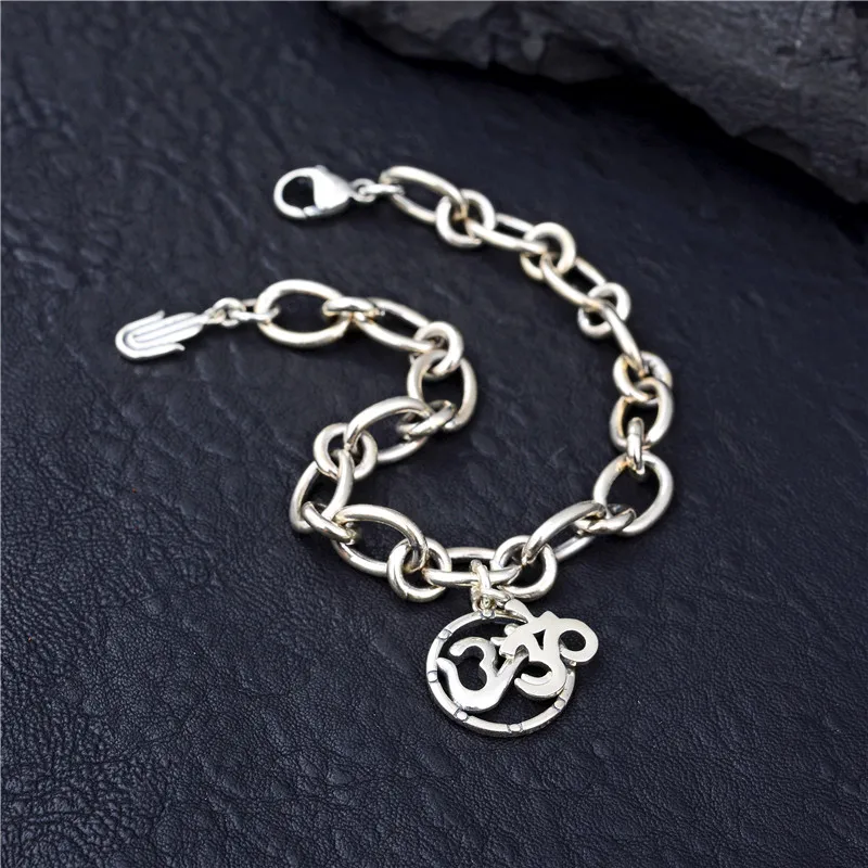 Buddha pendant fashion new sterling silver S925 bracelet Christian boutique women's bracelet silver 925 fashion jewelry
