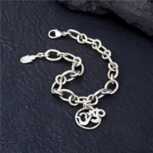 Buddha pendant fashion new sterling silver S925 bracelet Christian boutique women's bracelet silver 925 fashion jewelry