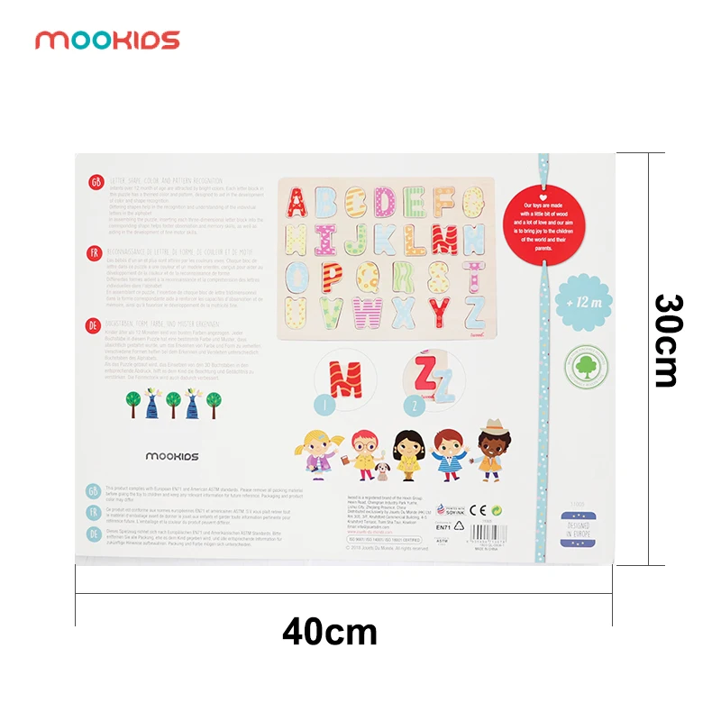 Mookids деревянные заглавные буквы головоломки деревянные головоломки детские развивающие игрушки для детей