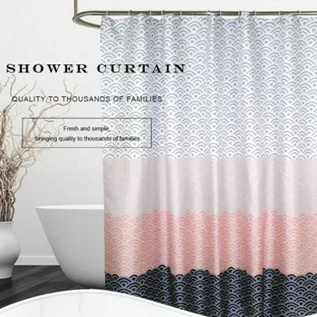 

Modern Simple Style Home Shower Curtain New WIFI Pattern Thickened Waterproof Quick-drying Polyester Fabric Bath Curtains Cloth