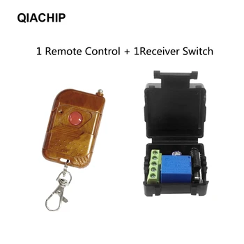 

QIACHIP 433Mhz Universal Wireless Remote Control Switch AC 12V 1CH Relay Receiver Module + RF Transmitter Remote Controls