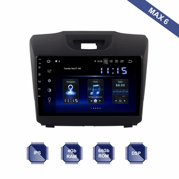 

Android 9.0 Car Radio 1 Din For Isuzu D-MAX IPS Screen 1080P Video GPS BT WIFI Hexa Core PX6 4GB + 64G HDMI Output Free Map Card