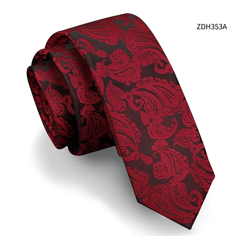 ZDH353A Высокое качество новые дизайнерские бренды модные деловые повседневные 5 см тонкие галстуки для мужчин Галстук Свадебная работа с подарочной коробкой красный розовый - Цвет: ZDH353A