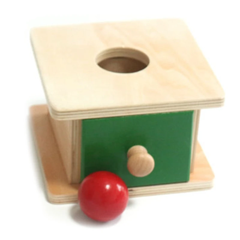 Educational Toy Infant Toddler Materials Wooden Ball Coin Box Educational Math Toys Preschool Training Ball