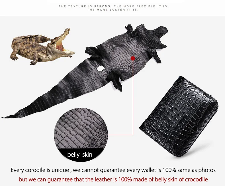 Кошелек из крокодиловой кожи человек прилив бренд короткий Фонд натуральная кожа Новые аргументы размагничивания более Функция карты посылка