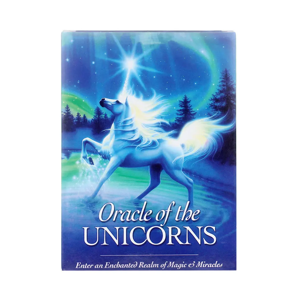 Cartas de Tarot de oráculo, juego de mesa de oráculo de unicornios, 44 Uds.