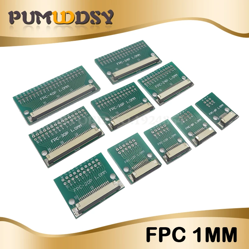 

DIY FPC/FFC adapter board 1.0mm connector 4P 5P 14P 18P 26P 30P 34P 40P