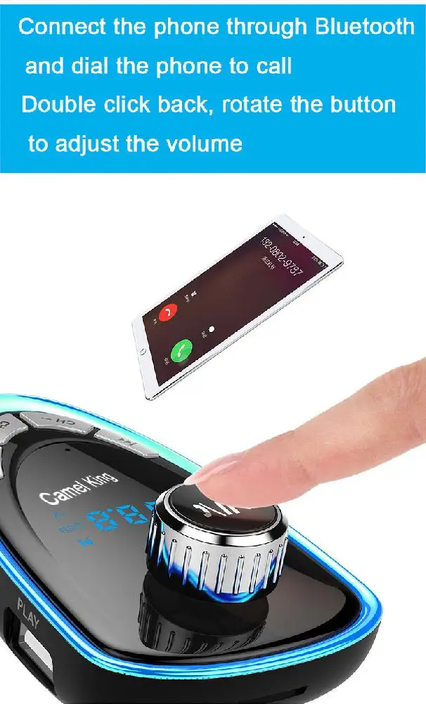 A27 автомобильный Bluetooth fm-передатчик ЖК-дисплей беспроводной радиоадаптер умный музыкальный плеер автомобильный комплект с громкой связью