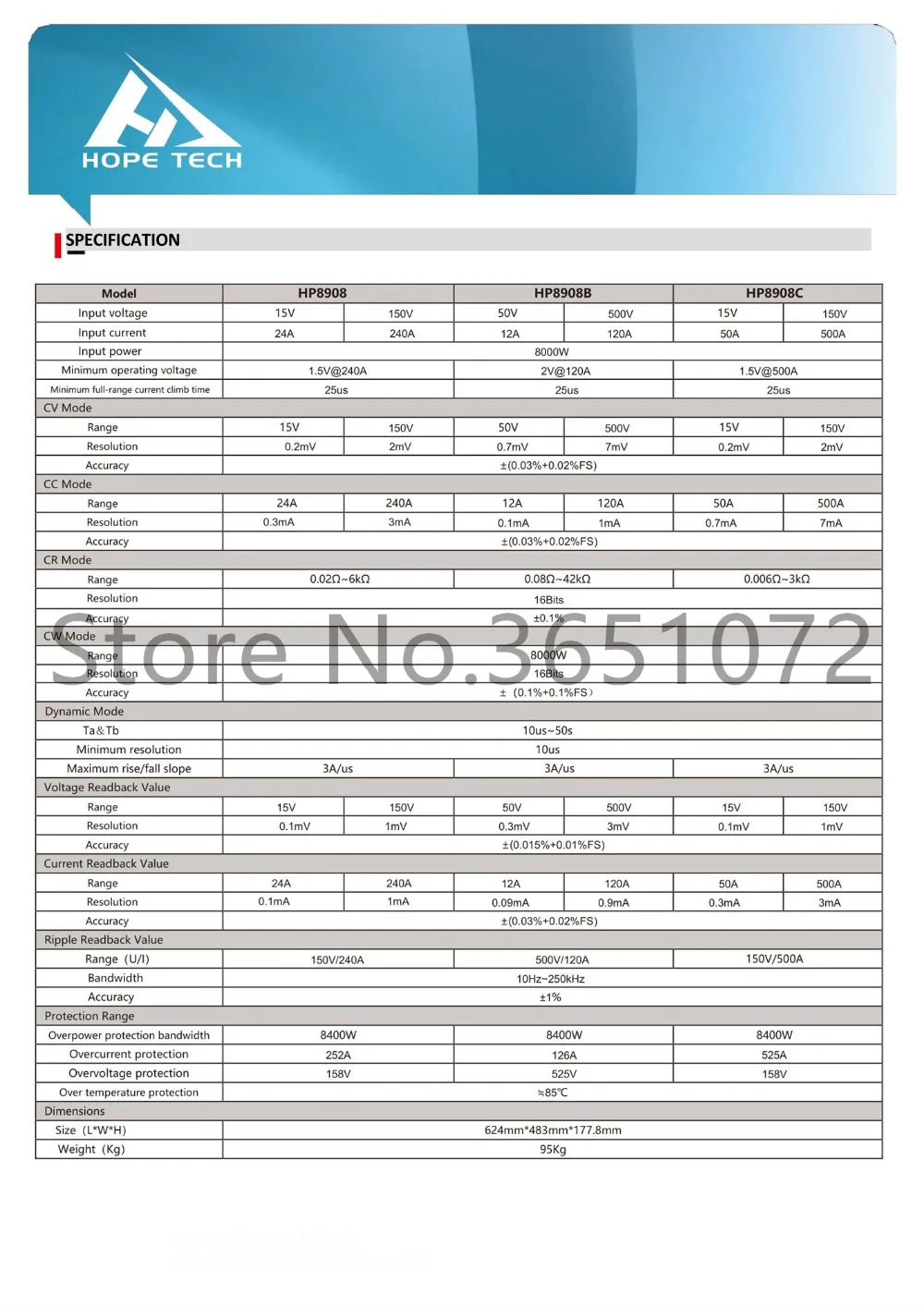 HP8908 Высокая мощность программируемая электронная нагрузка постоянного тока с 150 V/240A/8000 W