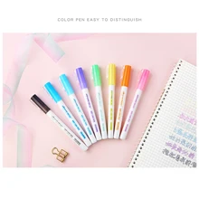 8 шт./компл. двойной вкладыш контур перо, ручки для рисования, канцелярские товары D6