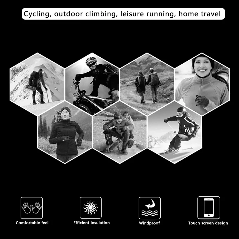 Велосипед с сенсорным экраном Утепленные зимние перчатки ветрозащитные теплые полный палец велосипедные перчатки противоскользящие велосипедные перчатки для мужчин и женщин
