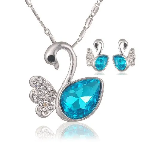 

Crystal Accessories Star Crystal-Dreamy Swan Lake Necklace And Earrings Suite