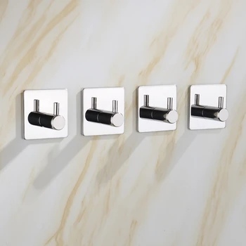 

Self Adhesive Hooks, 304 Stainless Steel,No Drilling Required, 3M Strong Adhesiveness and Waterproof