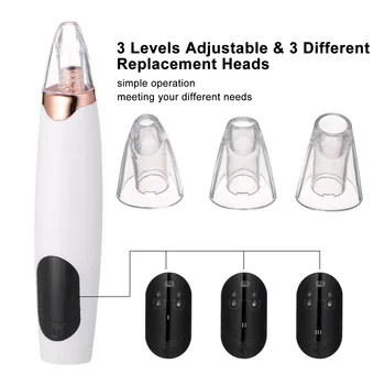 

Electric Blackhead Remover Vacuum Blackhead Acne Removal Suction Tool with 3 Modes Facial Pore Cleanser Facial Skin Care Tool