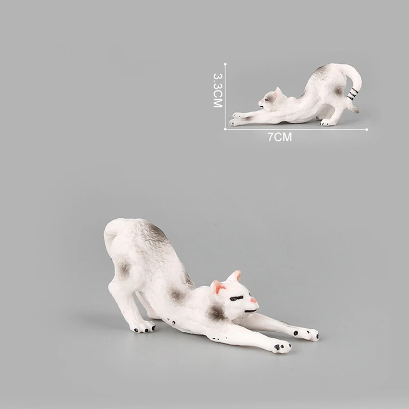 Simulation Mini Cat Animal Model Toys Small Plastic Figures Home Decor Figurine Decoration Accessories For Kids Toys