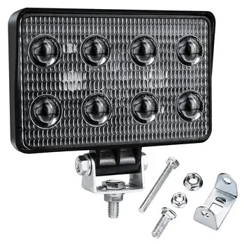 

LED lights atv 4-inch Work Light 8-leds 24w Flood Beam 12v 24v for Motorcycle 4x4 Car off Road Accessories