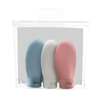 

3pc 60ml Portable Travel Bottle Mini Empty Lotion Shampoo Bottles Travel Packing Press Squeeze Container