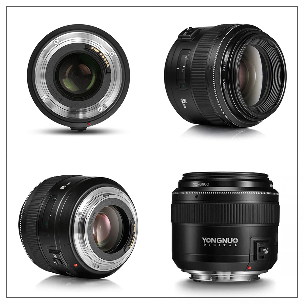 YONGNUO YN85mm F1.8 объектив камеры для Canon EF крепление EOS 85 мм AF/MF Стандартный Средний Телеобъектив Объектив с фиксированным фокусным расстоянием