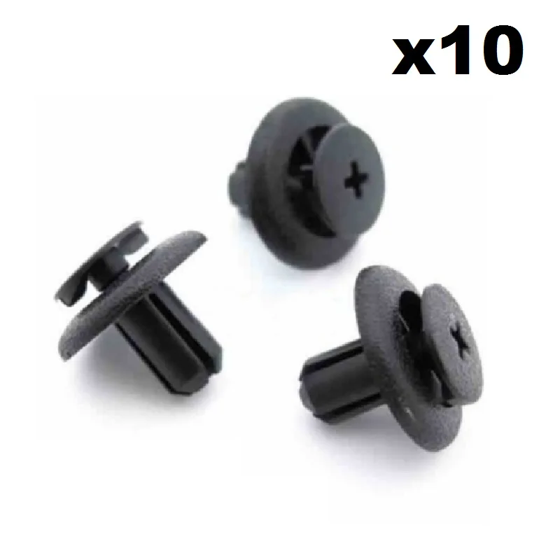 

10x 7mm Black Plastic Interior Trim Clip for Toyota Avensis, Yaris, Corolla etc