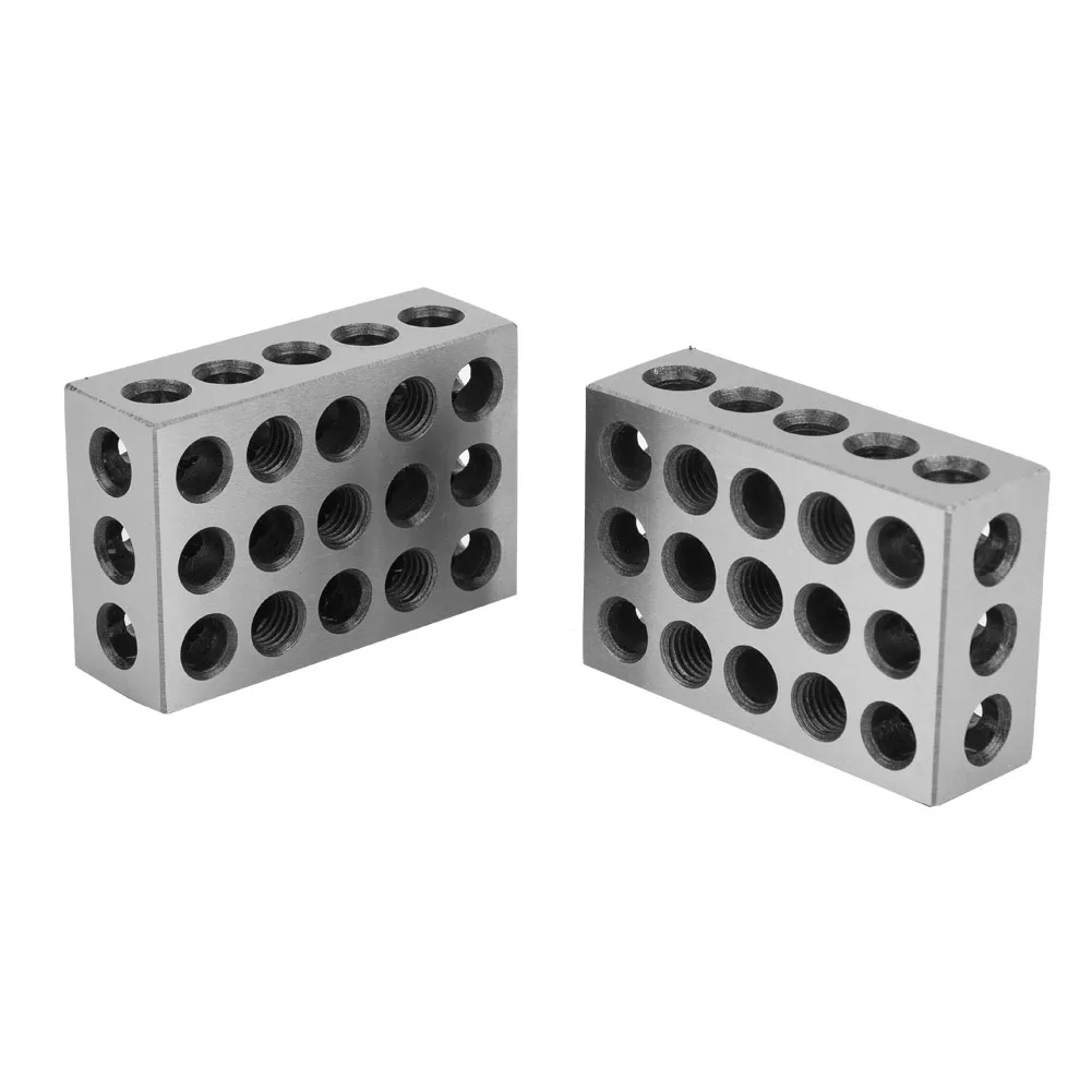 2 unid braguitas de sujeción bloque paralelo reforzado acero bloques fresadora accesorios 25*50*75mm 