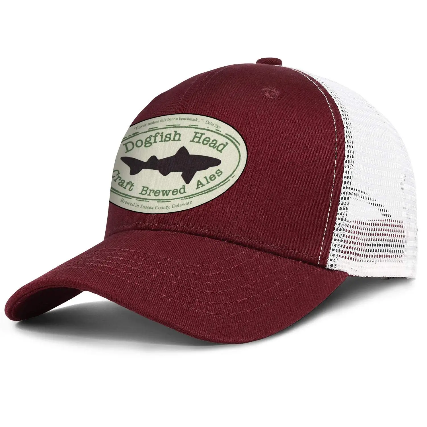 Unisex Women'sTrendy Dogfish Head Flesh & Blood IPA red Logo Baseball Cap Washed Cycling Dad Hat