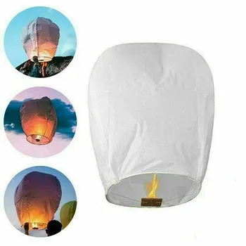 

Christmas Decoration Paper Flying Wishing Lanterns Fly Candle Lamps Christmas Gift New Year Natal Party Weddings Supplies 10PCS
