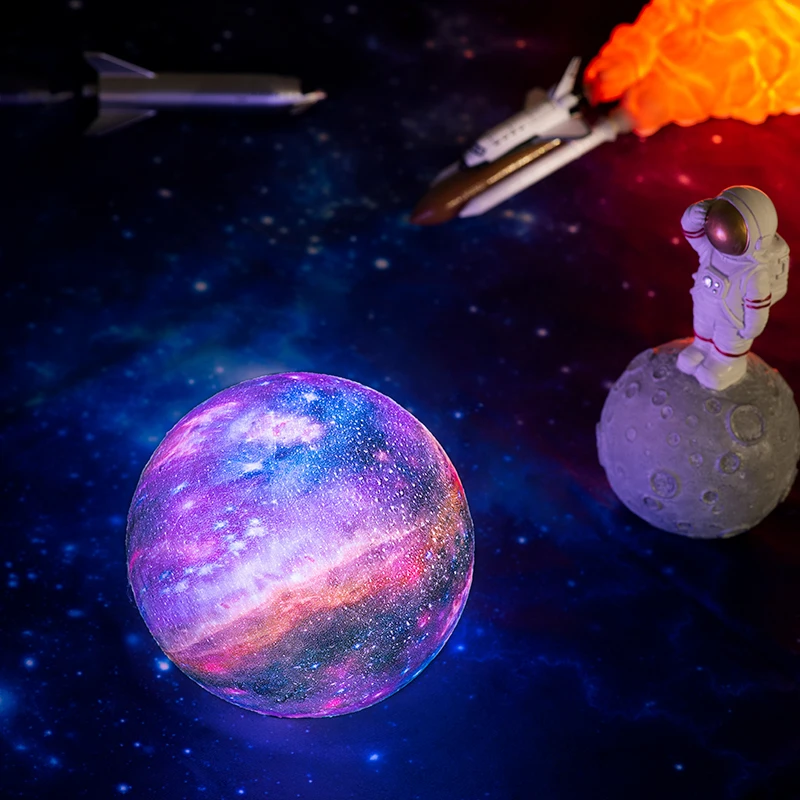 Новинка 2019 лампа с 3D принтом Галактики как луна лучшие рождественские огни