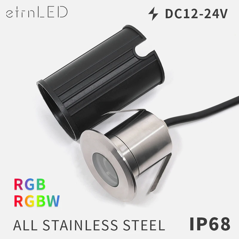 Stainless steel LED spot with 24 LEDs