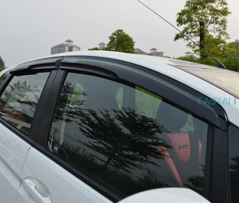 Для Honda FIT JAZZ- автомобильный оконный козырек для окна дождь бровь Дождь Декоративная полоса GK5 украшение автомобиля