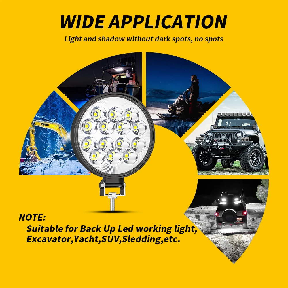 Universal Vehicle Work Light Led Headlight 12v 24v 300W Auxiliary