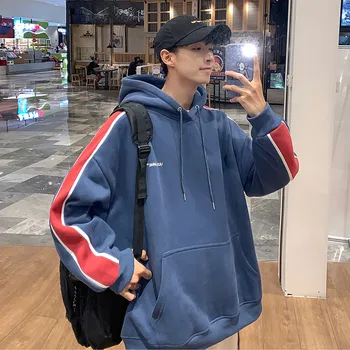

Men's Hooded Spring Autumn Hip-hop Loose Korean Version of The Trend Jacket Ins Handsome Tide Brand Net Red Student Jacket
