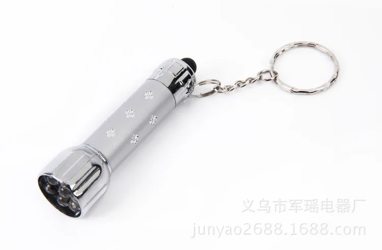 7led Мини Супер яркий фонарик блики алюминиевого сплава небольшой фонарик брелок портативное освещение мини фонарик LR44