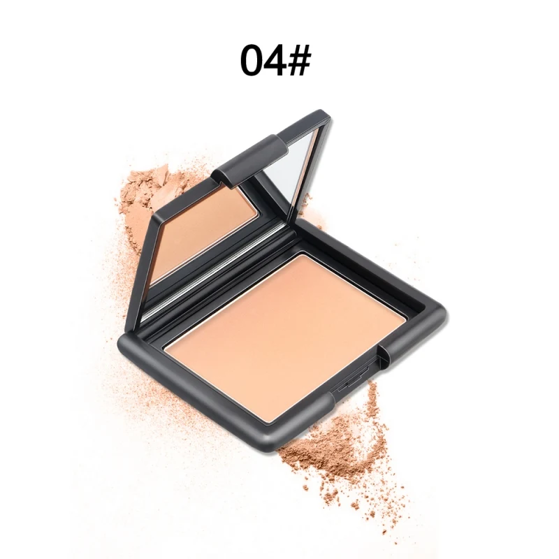 04 New Long-lasting Pressed Powder Oil-control Hide Pores Brighten Skin Color Waterproof Pressed Powder N.w - Color: 04