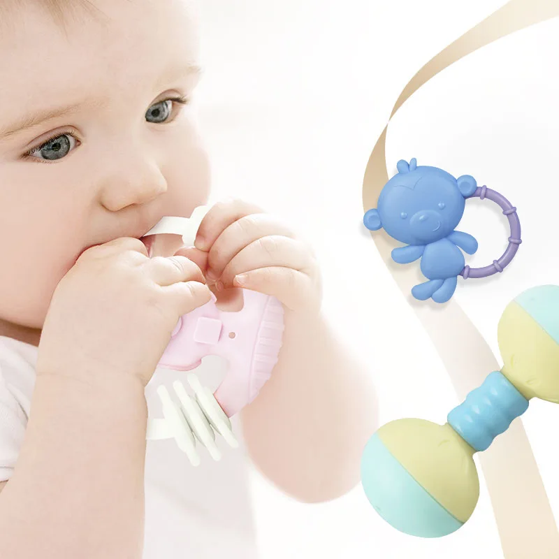 Babytry 8 шт./компл. мягкие музыкальные ручные колокольчики Прорезыватели Обучающие