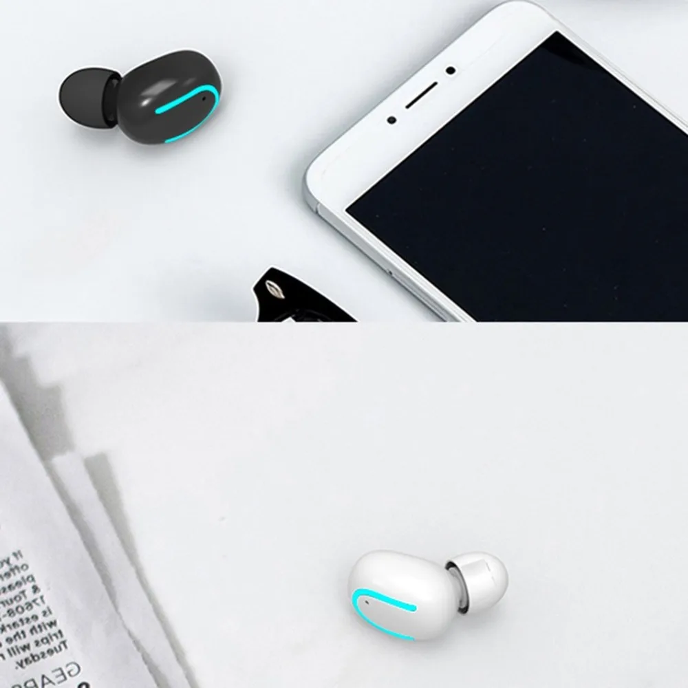 Мини Размер Спорт Бег беспроводные Bluetooth черные наушники HIFI стерео бас наушники-вкладыши для смартфонов