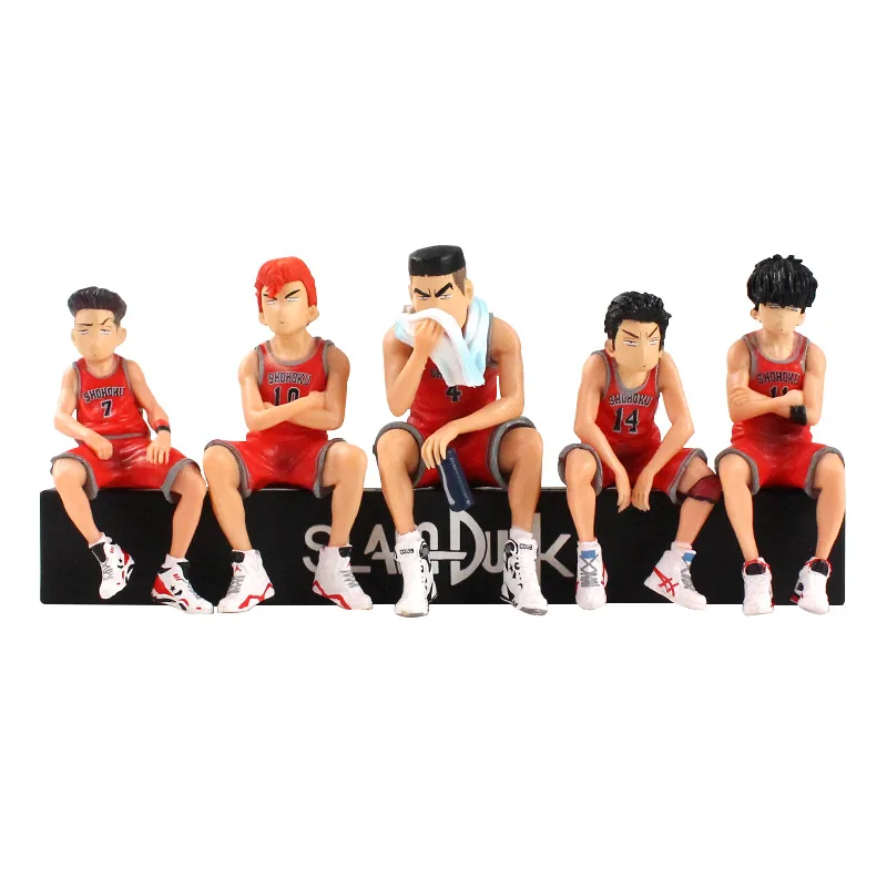 5pcs/set 7-8cm Slam Dunk Figure Toys Hanamichi Sakuragi Rukawa Takenori Miyagi Shohoku PVC Car Decoration Doll | Игрушки и хобби